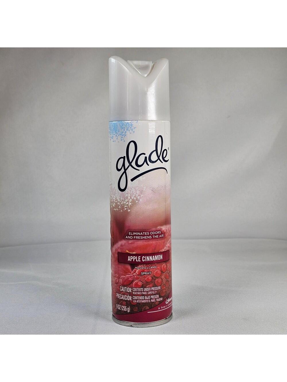 Glade Apple Cinnamon Air Freshener Room Spray 9 Oz Odor Eliminator Aerosol